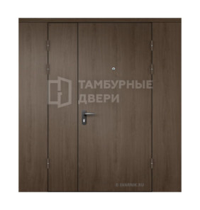 Дверь в тамбур глухая с перегородкой винорит — скелет ТД-212